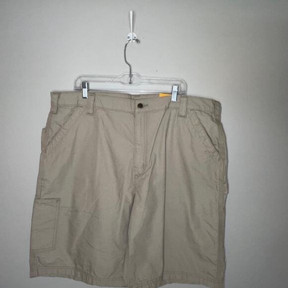Carhartt Men’s Size 42x10 Tan Loose Fit Canvas Utility Work Short New with Tags - Picture 6 of 7